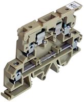 WEIDMULLER 9503350000 Fused Terminal Block, 3 Positions, 22 AWG, 12 AWG, 4 mm², Screw, 10 A