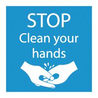 Clean Hands Wall Sticker, 100MM X 100MM